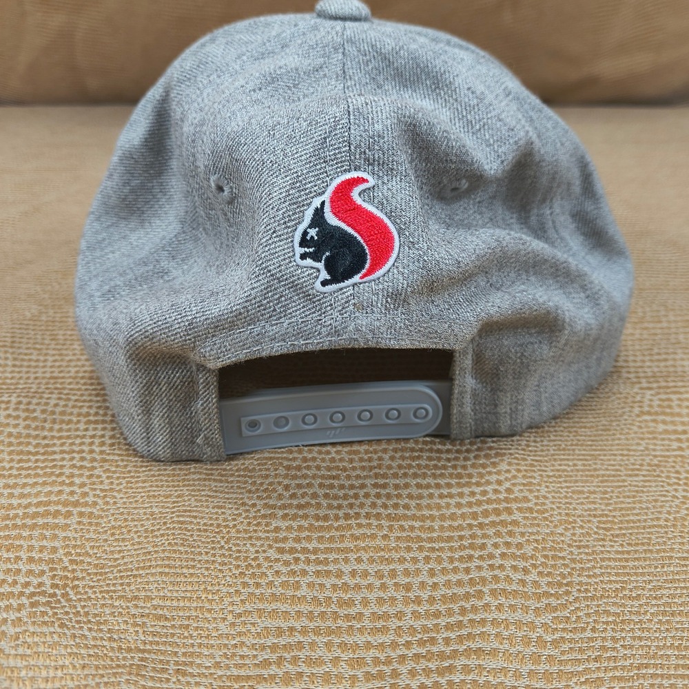 Blind Squirrel Snapback Hat Gray Heathered Yupoong Classics Adjustable Cap Mens - Picture 4 of 11